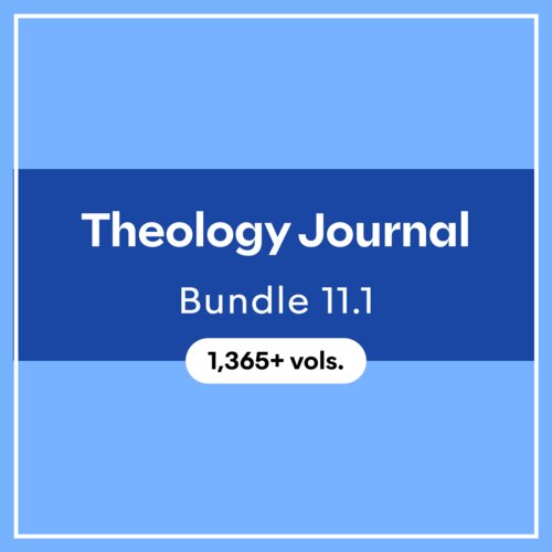Theology Journal Bundle 11.1 (1,365+ vols.)