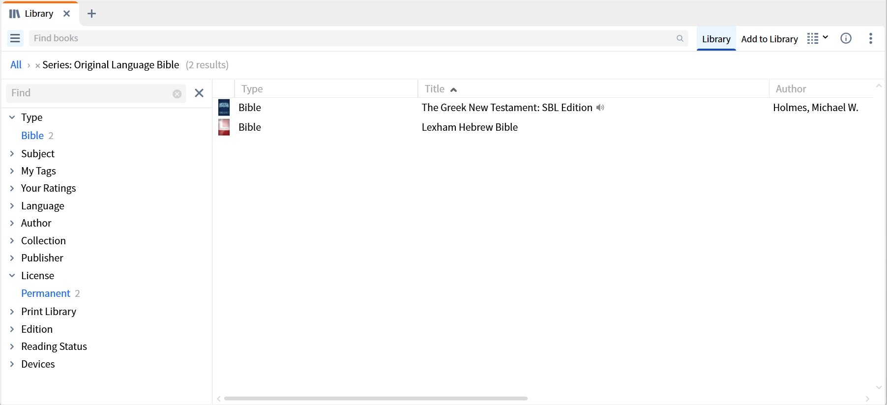 Original Language Bible Series