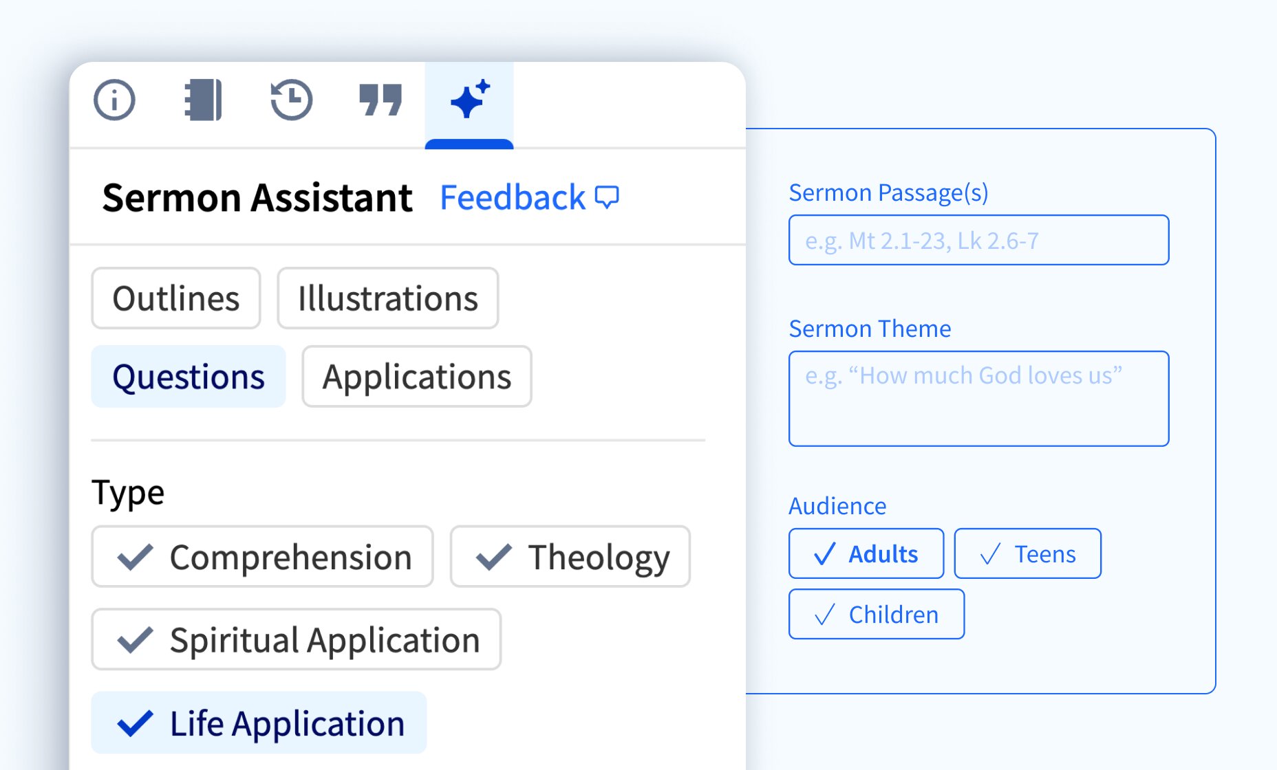 Sermon Assistant Life Application Questions