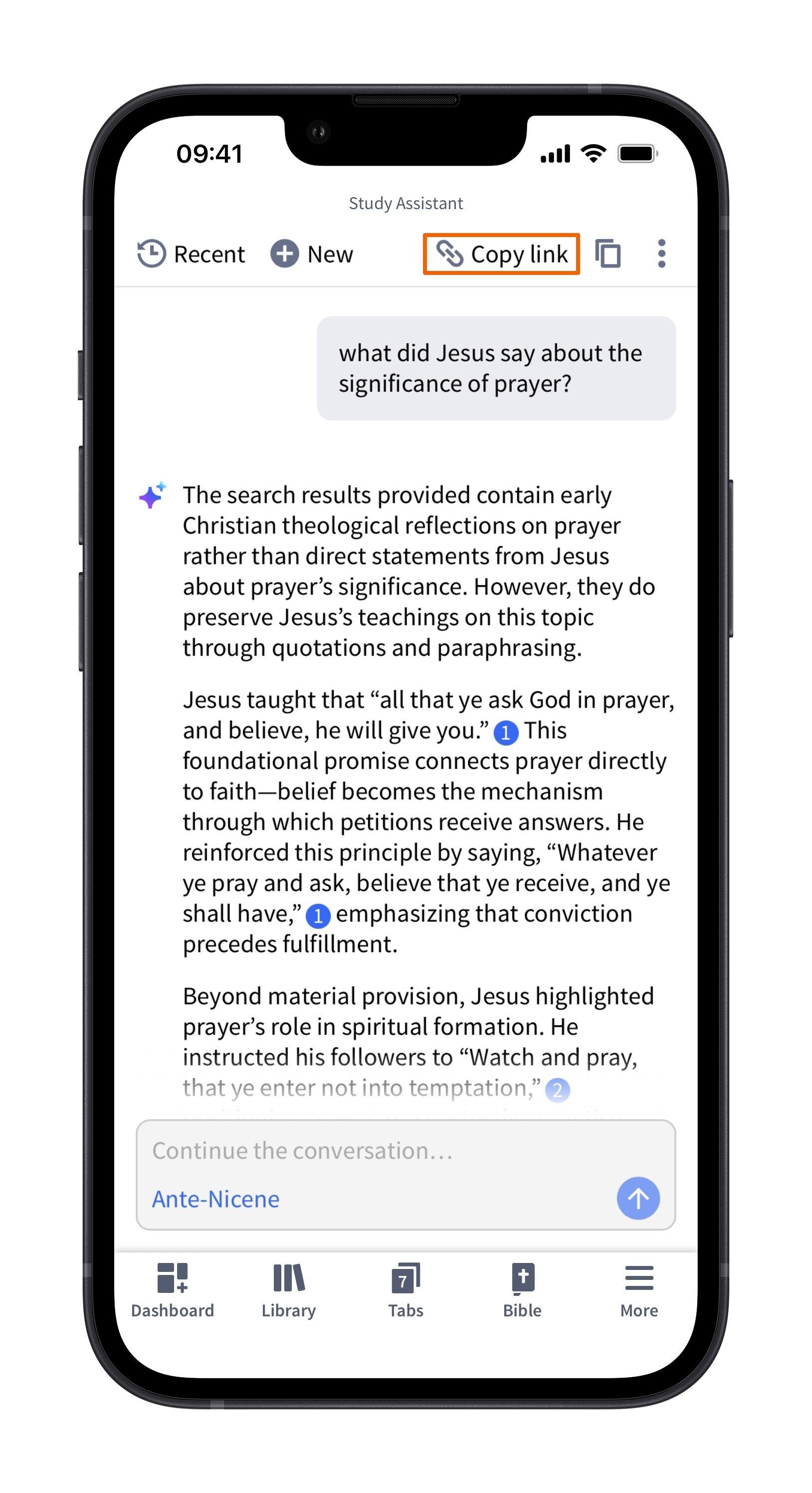 Access Study Assistant From Link (Mobile)
