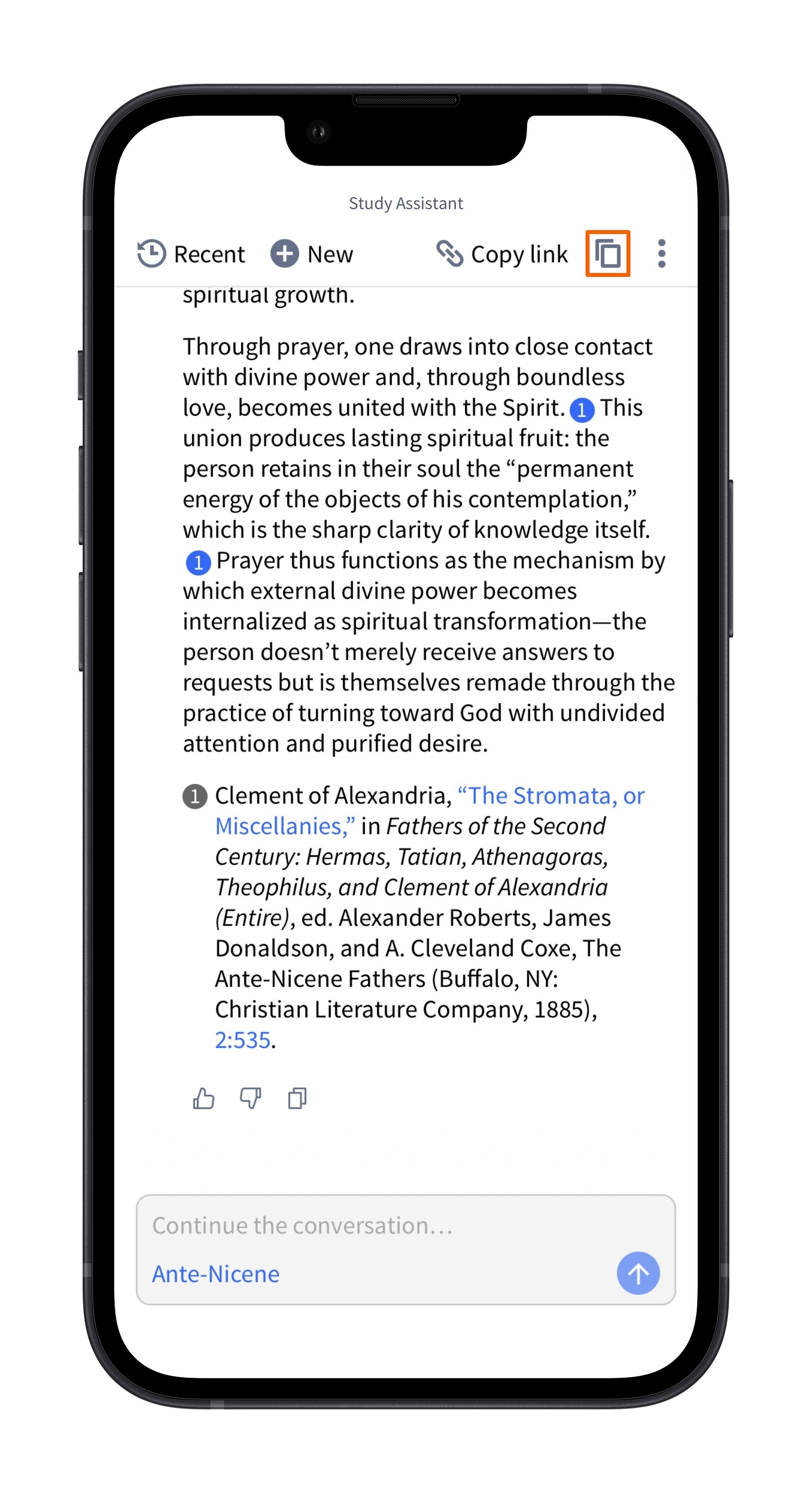 Copy From Study Assistant (Mobile)
