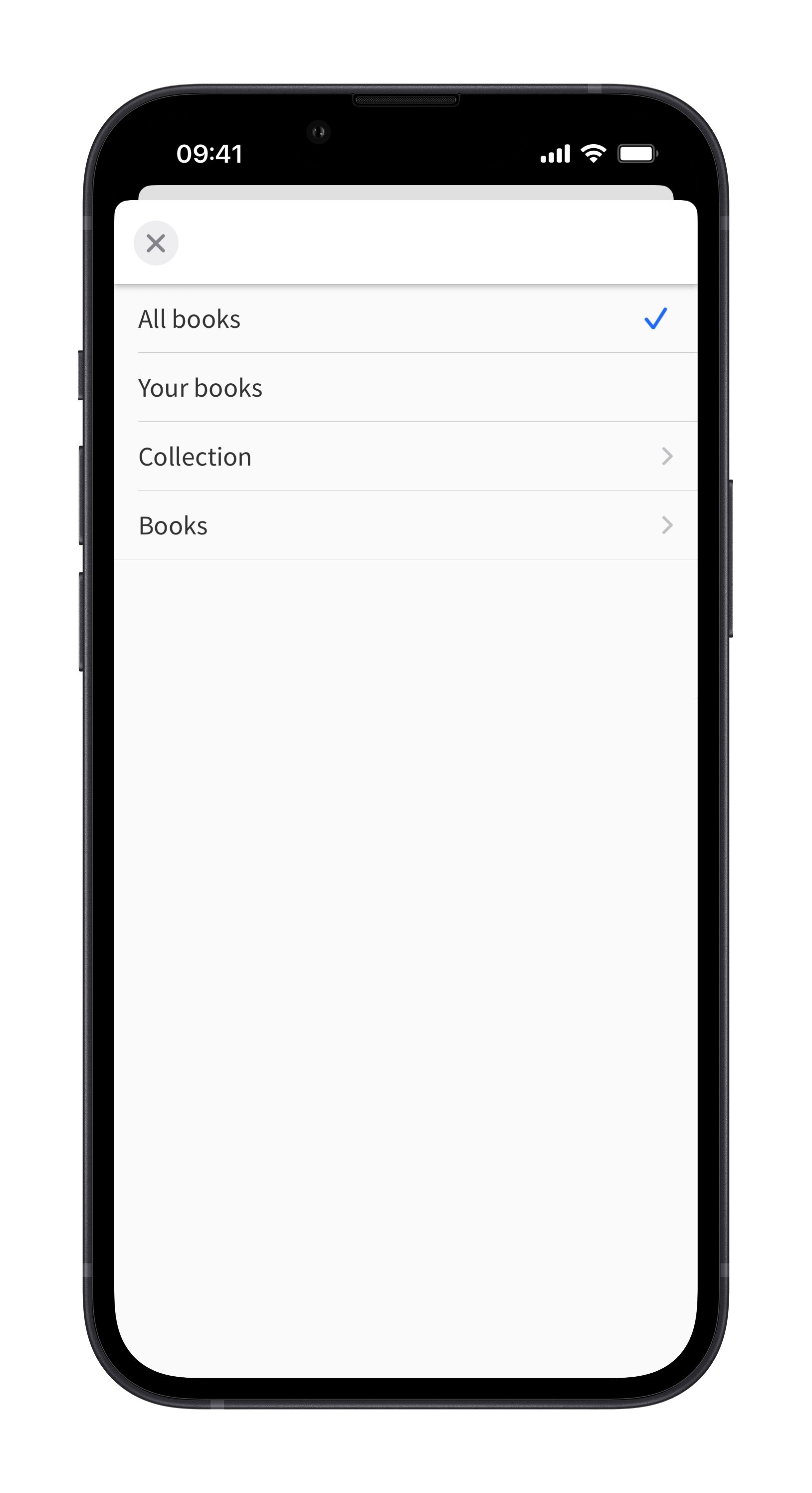 Study Assistant Books Selector (Mobile)