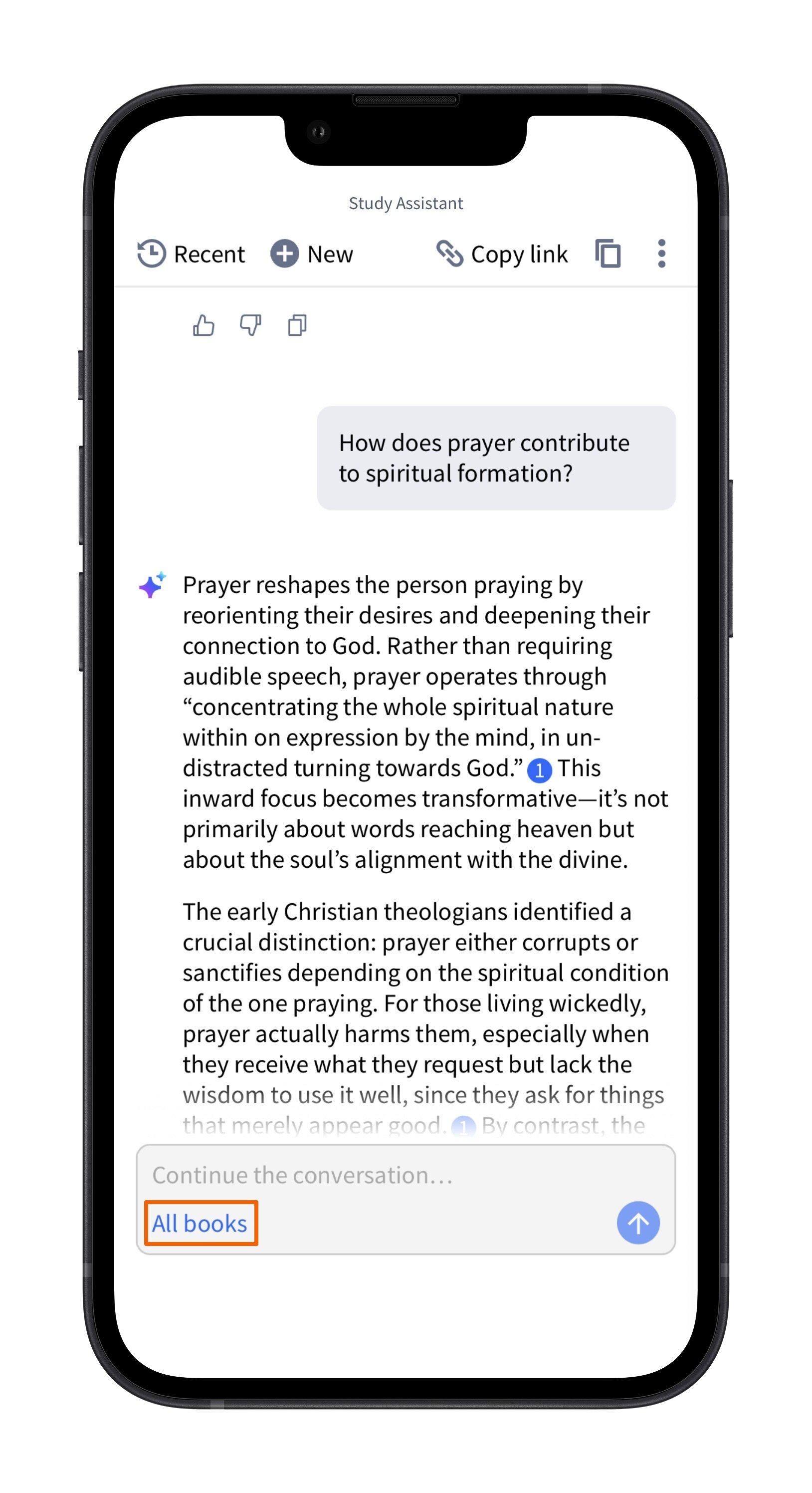 Select Study Assistant Books Selector (Mobile)