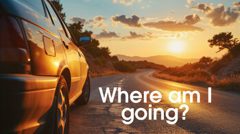 Ai Generated A-Car Driving On A-Road At Sunset Generative Ai Free Photo