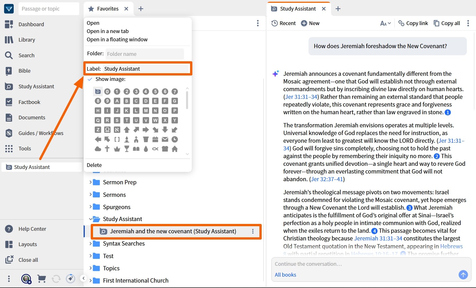 Use Verbum Study Assistant Shortcuts