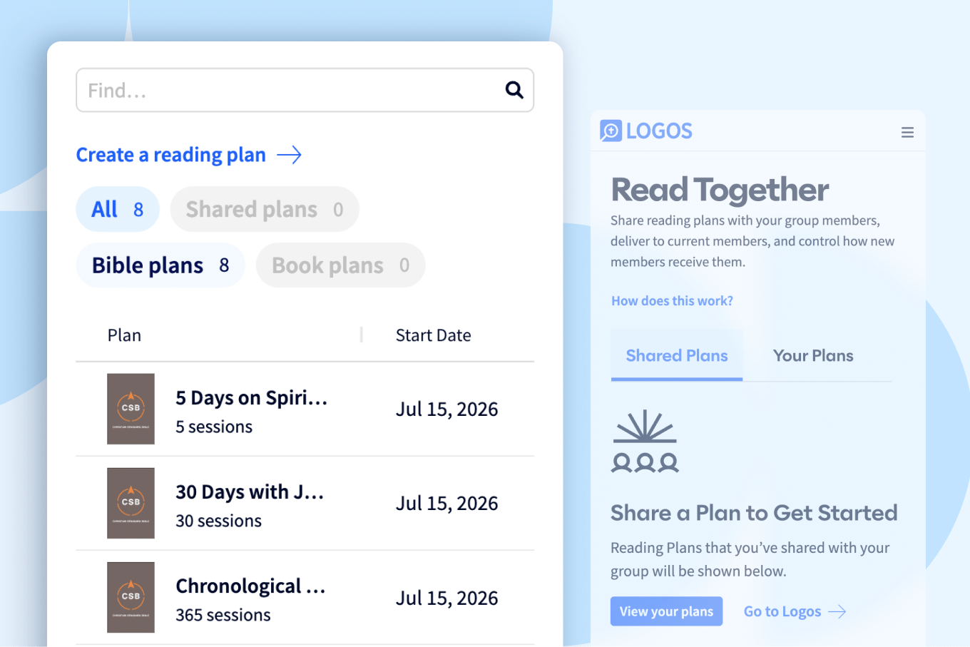 New group reading plans