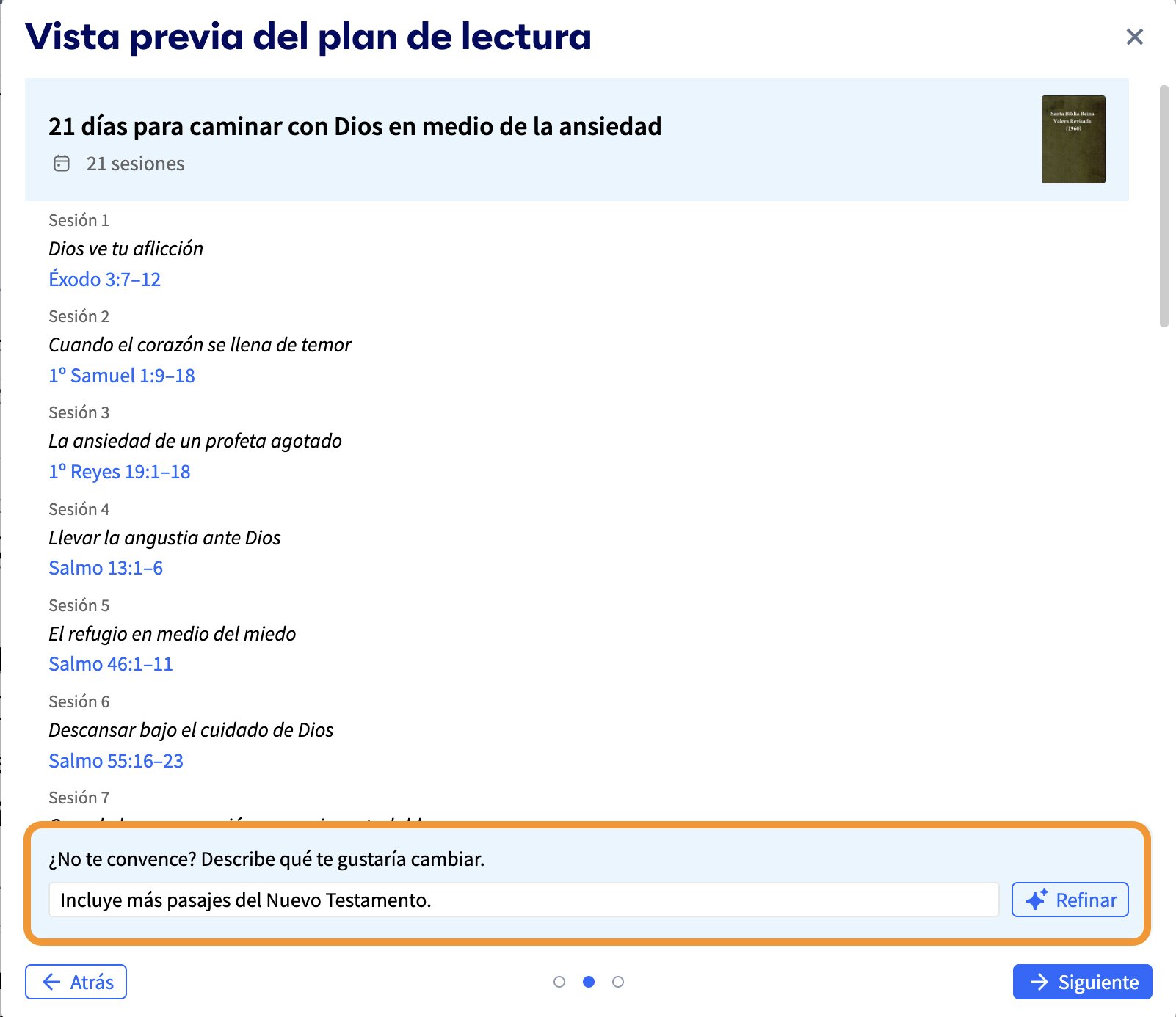 Ajusta tu plan de lectura personalizado en Logos