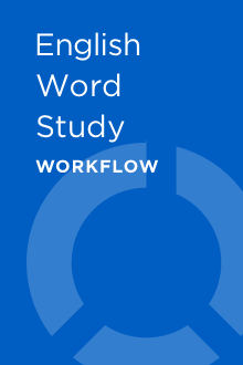English Word Study Workflow