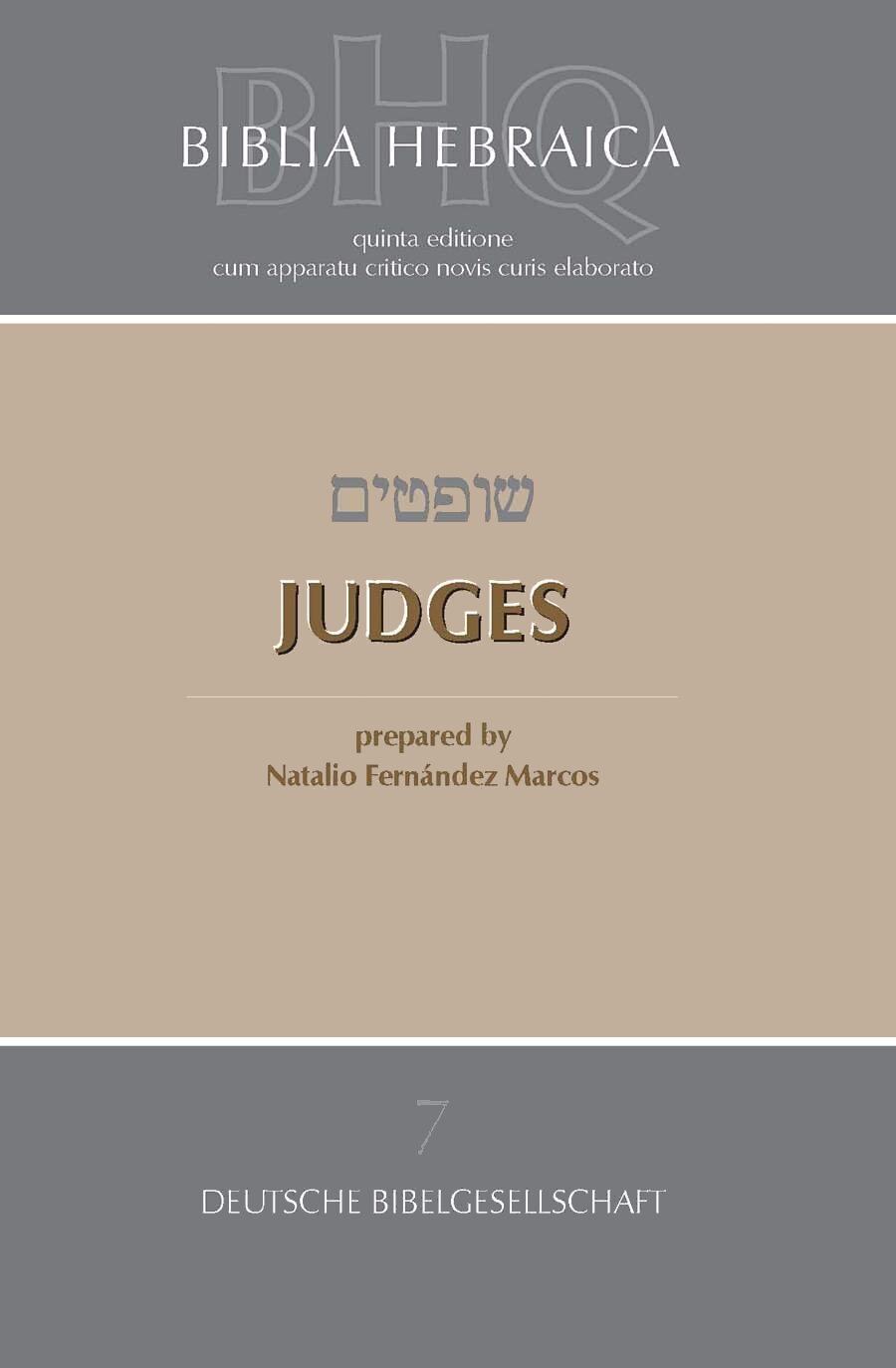 Judges (Biblia Hebraica Quinta | BHQ)