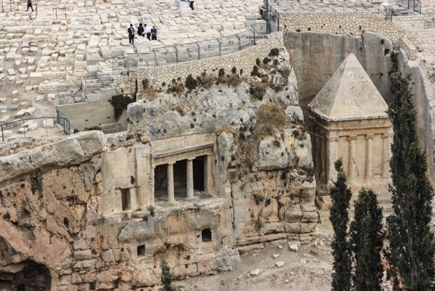 Somehow the centuries managed to hide this tomb at Akeldama until quite recently. But at one time the tombs here were impossible to hide; this was a burial place for elites, and elites build monuments to their names. People who interacted with and touched Jesus also touched the stones in the area pictured below.