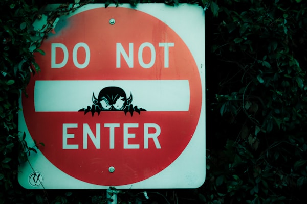 "Do Not Enter"


--Follow me on YouTube technickinc
Enjoy, be Awesome 🤟🔥🤙