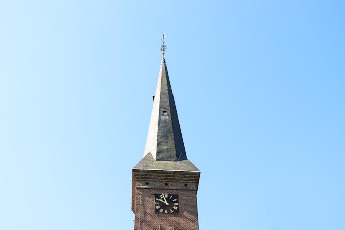 Tower of the village church in Ermelo, the Netherlands.