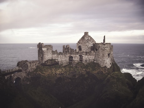 Dunluce Castle, a.k.a., the House of Pyke in Game of Thrones, in County Antrim (Dec. 2006).
