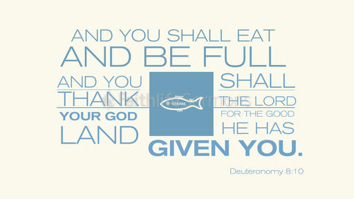 Deuteronomy 8:10