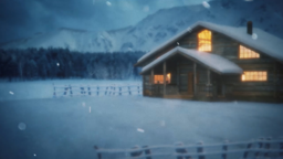Winter Cabin  PowerPoint Photoshop image 2