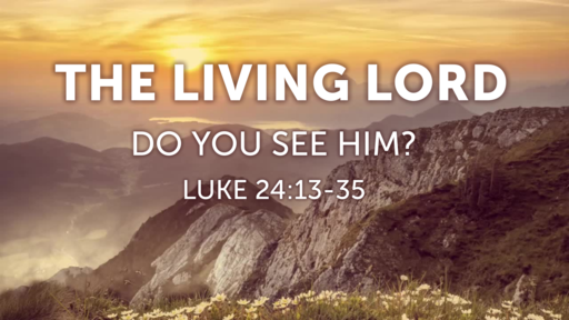 Luke 24:13-35 "The Living Lord...Do you see Him?" Resurrection Sunday 2018