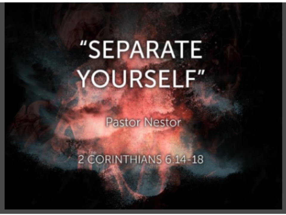 April 15 2018 Separate Yourself Faithlife Sermons