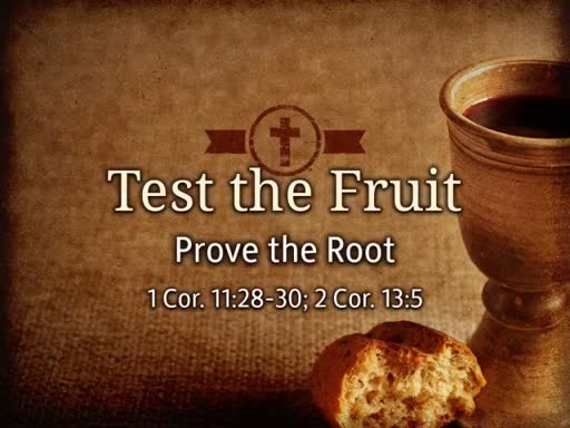 Test the Fruit and Prove the Root