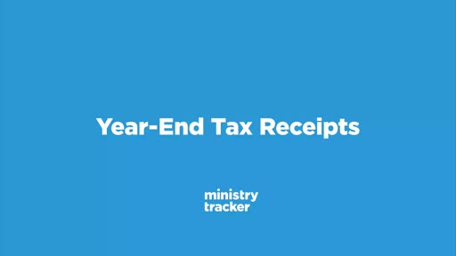 Year End Tax Receipts