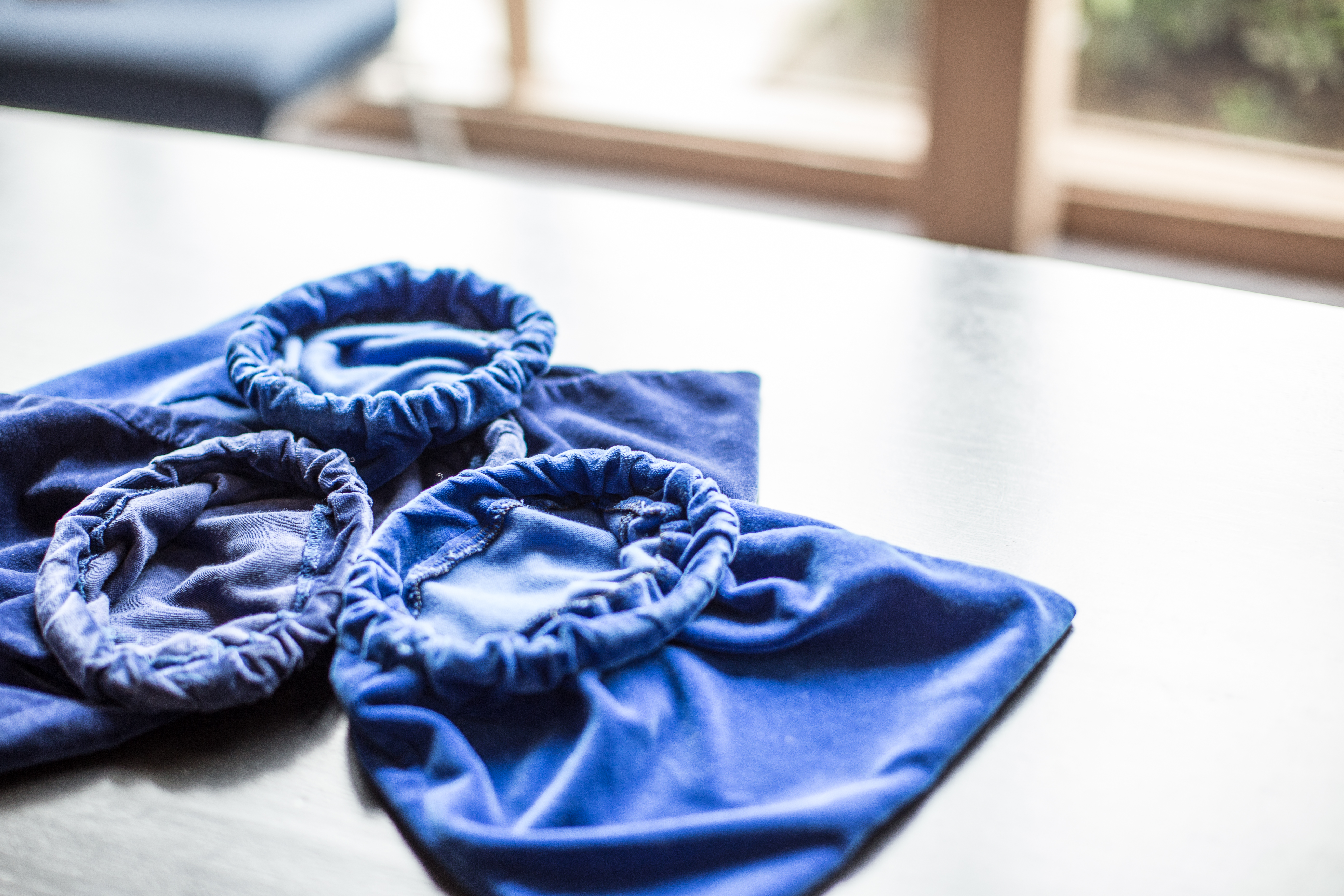 Blue offering bags