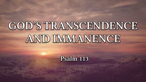 God's Transcendence and Immanence