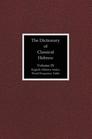 Dictionary of Classical Hebrew, Vol. 9 Dictionary of Classical Hebrew, Vol. 9