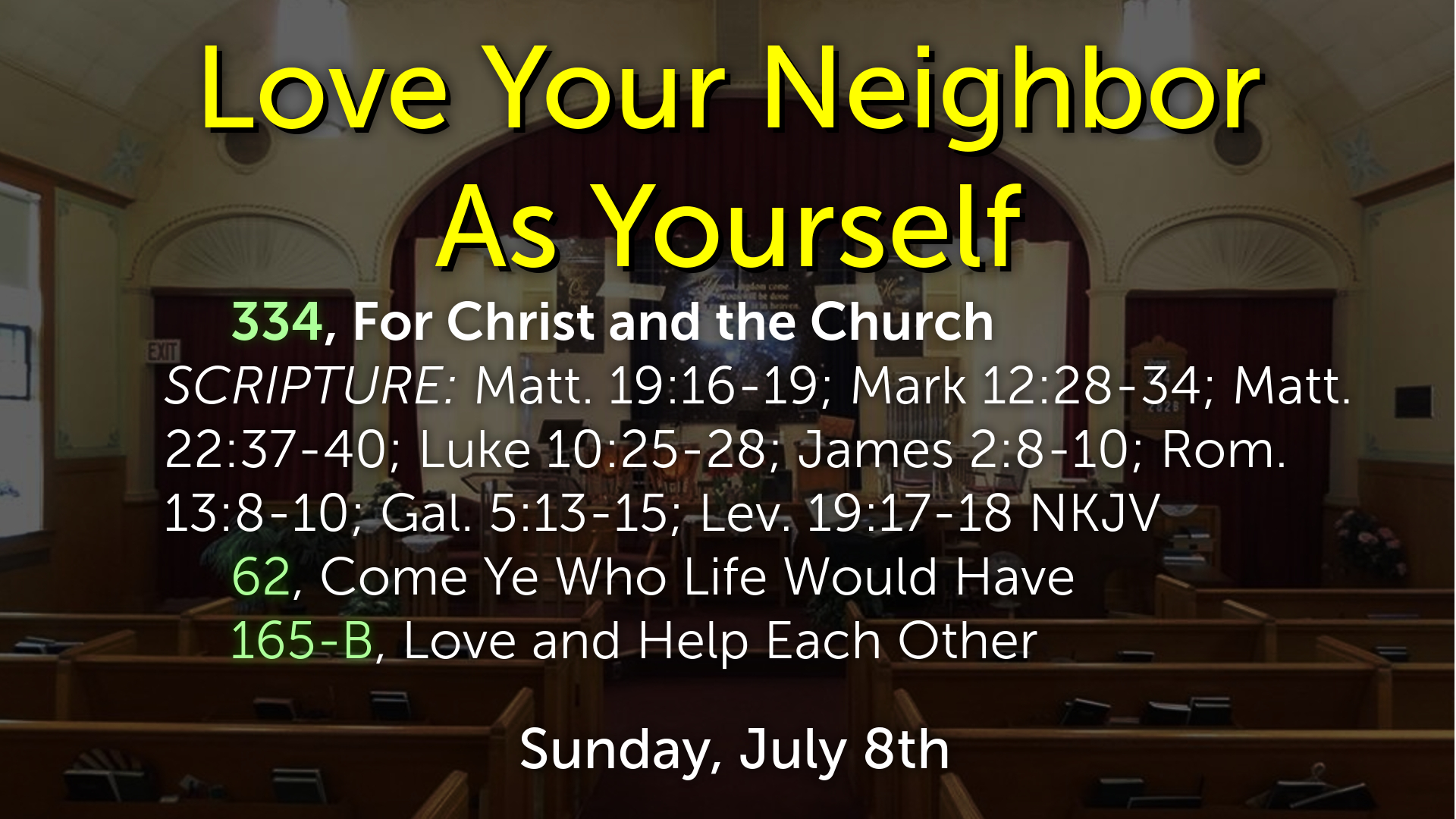 part 21 love your neighbor as yourself faithlife sermons