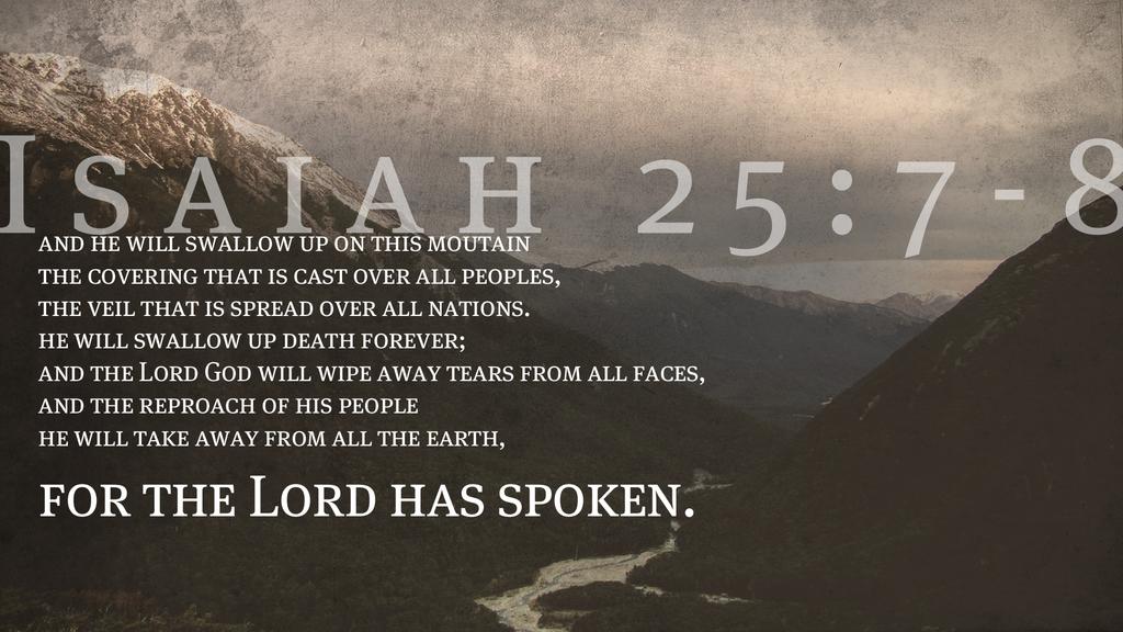 Isaiah 25:7–8 large preview