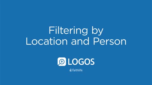 Filtering by Location and Person