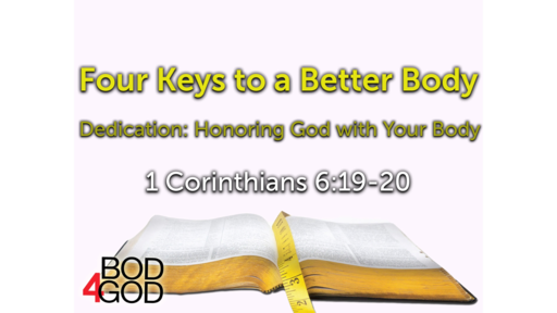 Dedication:  Honoring God with Your Body