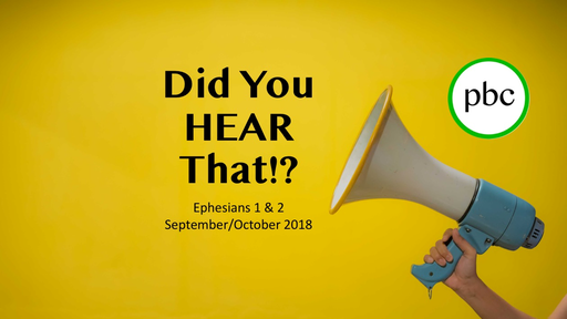 Good News - Christ alive IN us.  -  Ephesians 1:15-22