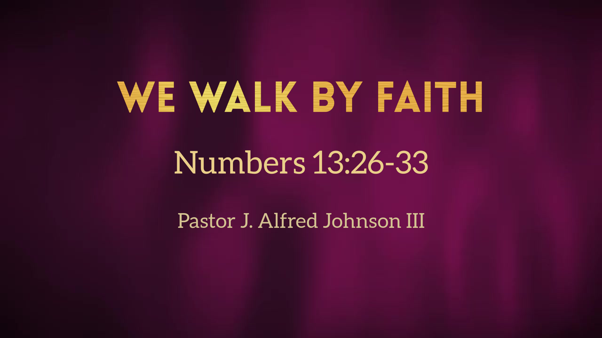 We Walk By Faith - Logos Sermons