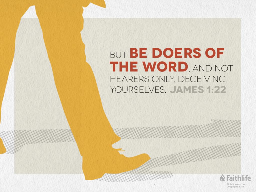 designed James 1:22 offering verse