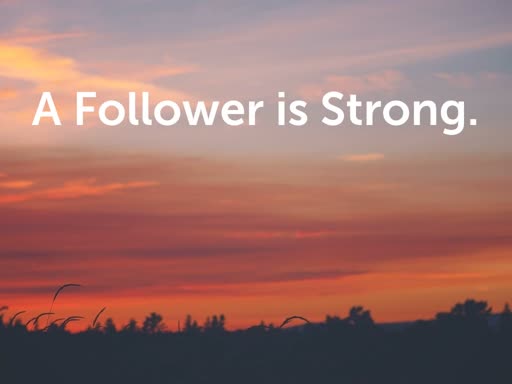 A Follower is Strong.