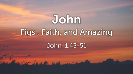 October 28, 2018 - “Figs, Faith, and Amazing Grace” (Jn 1.43-51)