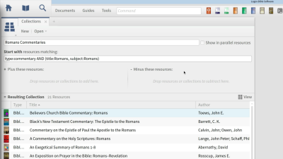 Creating and Searching a Custom Collection of Commentaries