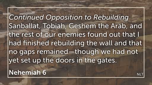 Nehemiah-Continued opposition to Rebuilding