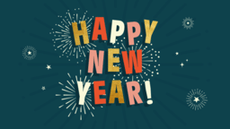 Happy New Year Fireworks  PowerPoint image 1