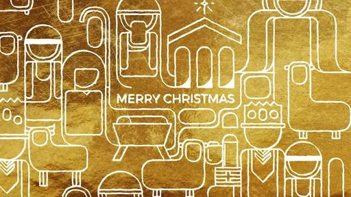 Golden Nativity - Merry Christmas