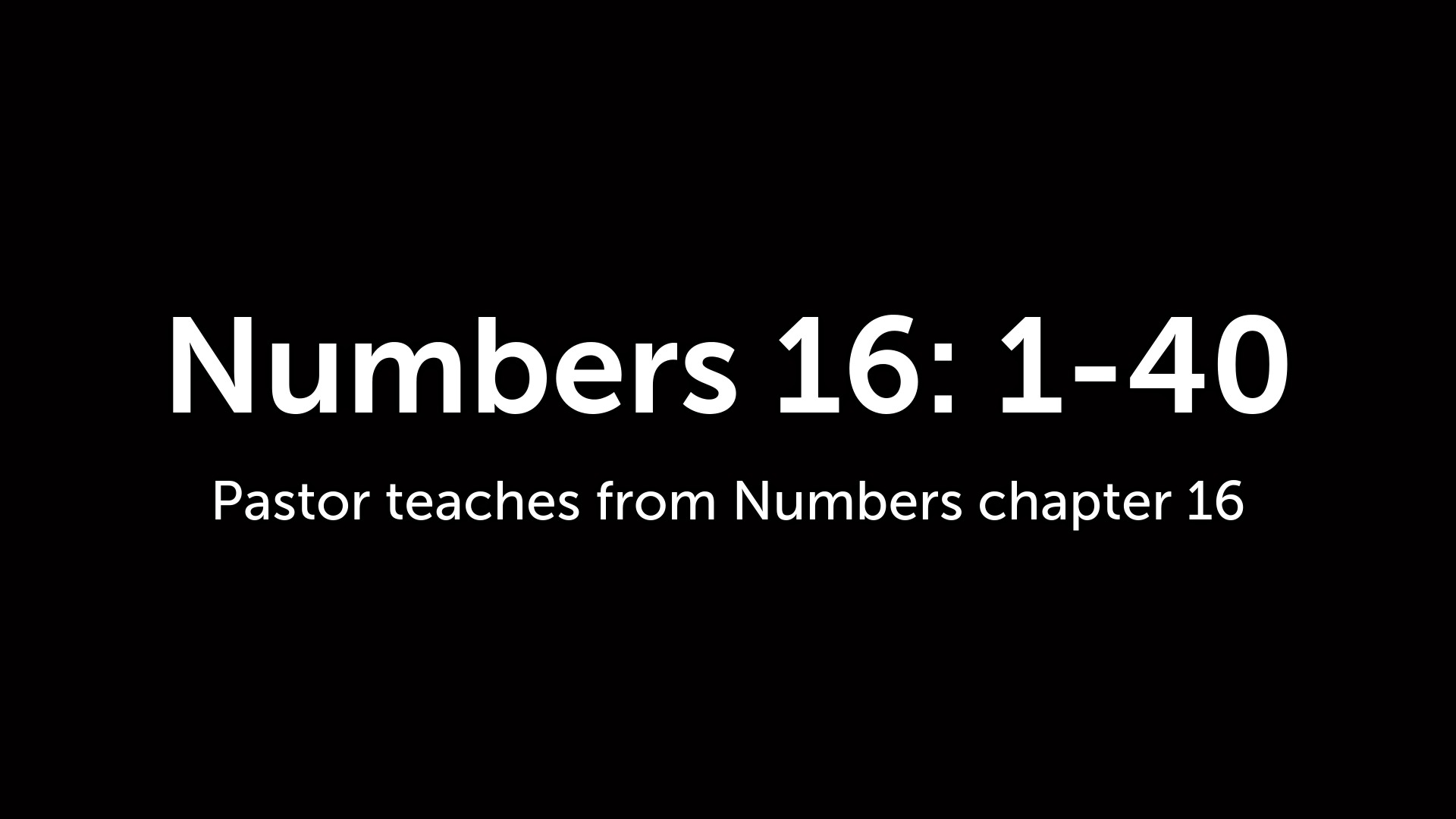 Numbers 16 1 40 Logos Sermons numbers-16-1-40-logos-sermons