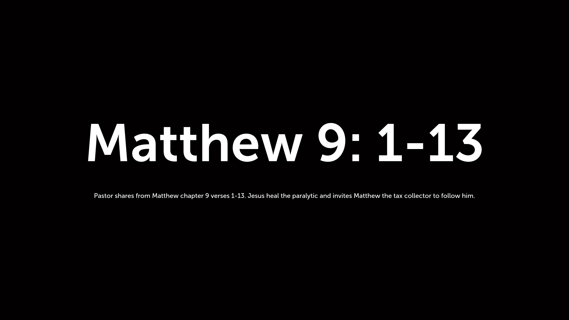 Matthew 9 1 13 Logos Sermons matthew-9-1-13-logos-sermons