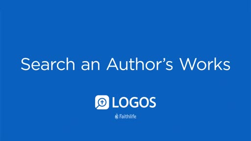 Search an Author's Works