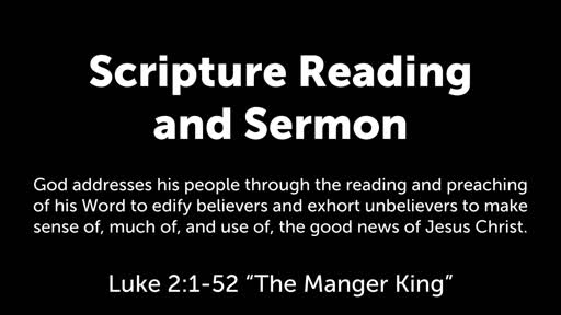 Luke 2:1-52 The Manger King