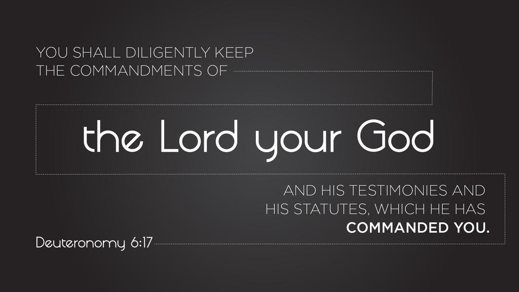 Deuteronomy 6:17 large preview