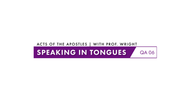 Speaking in Tongues