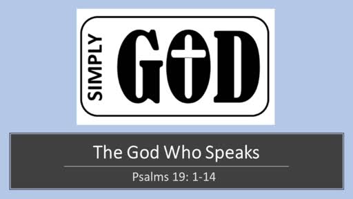 Simply God: The God Who Speaks