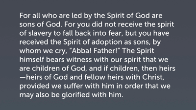 Adoption: We Cry, “Abba! Father!”