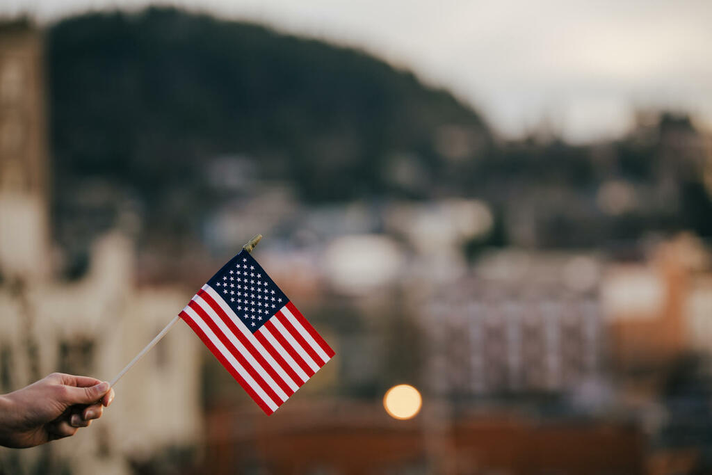 Patriotic Holidays Church stock photos