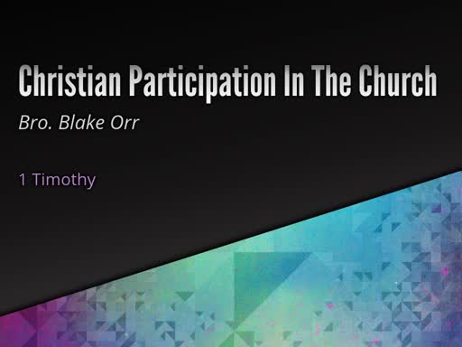 Christian Participation in Church - Sunday Service - February 27, 2019