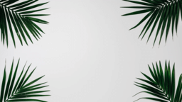 Palm Leaves White  PowerPoint image 5